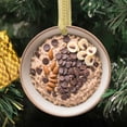 thumbnail image 3 of Oatmeal with Chocolate Chips and Almonds Breakfast Food Comfort Food Double Sided Ceramic Foodie Novelty Holiday Christmas Xmas Tree Ornament Gift Accessory (Flat Printed Design, NOT 3D), 3 of 3
