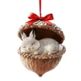 thumbnail image 5 of 6PCS Woodland Christmas Ornaments, 3D Acorn Animal Hanging Decorations, Rustic Nature Inspired Tree Decor for Wreath Garland Mantel Home Holiday, 5 of 7