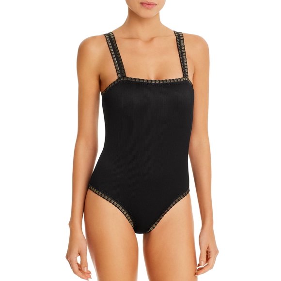 Platinum inspired by Solange Ferrarini Square Neck One Piece Swimsuit
