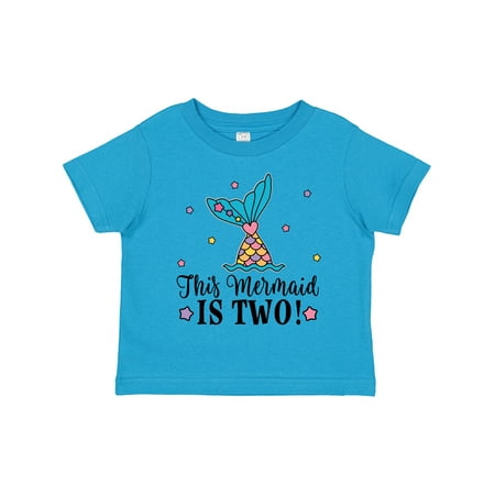 

Inktastic Mermaid 2nd Birthday 2 Year Old Gift Toddler Toddler Girl T-Shirt