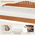 thumbnail image 6 of Gymax 2-Seat Patio Hanging Wooden Porch Swing Bench w/ Cushion & Hanging Ropes, 6 of 10