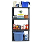 Hyper Tough Garage Shelving Unit Heavy Duty 4-Tier 57H x 14D x 30W 2-Pack Black-400 lb Total Capacity