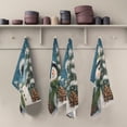 thumbnail image 5 of Kitchen Towel 28x18 Inches x1，Plate Towel, Decorative Towel, Napkin, Tea Towel Tea Towels For Kitchen Dish Cloths & Dish Towels Green Cartoon Christmas Snowman, 5 of 7
