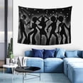 thumbnail image 5 of Fun Disco Eighties Style Tapestry, Dark Dancing Wall Hanging Tapestries Dorm Room Home Decor, 60" x 40", 5 of 7