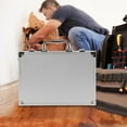 thumbnail image 3 of HEALEEP Tool Box Small Tool Case Silver Ergonomic Handle 1Pack, 3 of 8