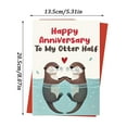 thumbnail image 2 of Happy Birthday Gifts Cards for Husband Wife Boyfriend Girlfriend, Funny Birthday Card for Men Women Him Her, Cute Otter Gifts, 2 of 5