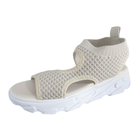 

Women Summer Mesh Beach Non Slip Sport Casual Open Toe Flat Soft Bottom Breathable Shoes Sandals Flat Closed Toe Sandals for Women House Sandals for Women Light Sandals for Women Womens Flat Sandals