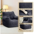 thumbnail image 6 of LinkRomat Bean Bag Chair, Bean Bag Sofa with Tufted Soft Stuffed Filling, Fluffy and Lazy Sofa with Premium Memory Foam Filler for Living Room, Bedroom, Dorm,Blue, 6 of 8