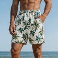 thumbnail image 2 of Thousandth Summer Beach Shorts for Men Casual Quick Dry Swim Trunks with Pockets Elastic Waist Loose Fit Drawstring Lightweight Vacation Holiday Shorts, 2 of 7