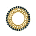 thumbnail image 3 of Aone Jewelry 0.50 Carat Natural Blue Diamond Tribal Round-Shape Design Pendant Necklace For Woman Crafted In 10k Rose White and Yellow Gold With 18 Gold Plated Over 925 Sterling Silver Box Chain, 3 of 5