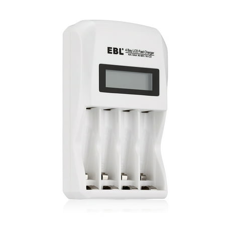 - EBL LCD Smart Battery Charger for AA AAA Ni-MH Ni-CD Rechargeable Batteries