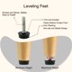 thumbnail image 3 of Uxcell M6 x 24 x 18mm Patas de nivelación ajustables para muebles, protector de suelo para patas de mesa y escritorio, 20 piezas, 3 of 5