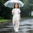 thumbnail image 5 of Kids Rain Pants, Waterproof Overpants with Attached Shoe Covers, Thick Durable Protective Rainwear for Boys and Girls(Clear,4-13 Years), 5 of 7