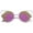 Purple / Purple Mirror, variant on sunglassLA Unisex Women's Wire Open Metal Frame Color Mirror Lens Round Cat Eye Sunglasses (Purple / Purple Mirror) - 52mm