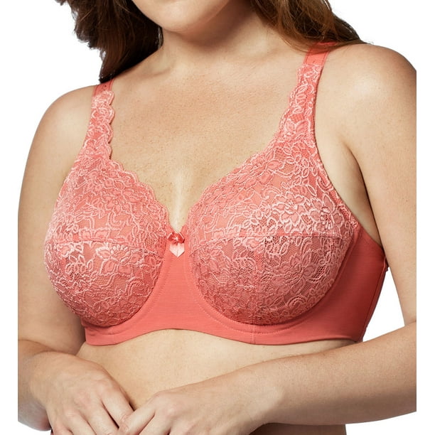 Smart Sexy Womens Plus Size Curvy Signature Lace Unlined Underwire Bra with  Added Support 