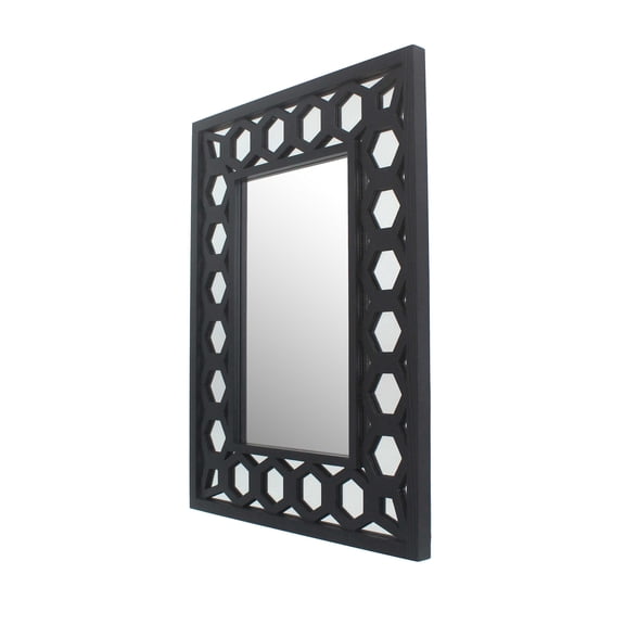 40" x 30" x 2" Black, Vintage, Dressing - Mirror