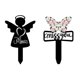 thumbnail image 1 of Placa de estaca conmemorativa de ángel y mariposa de metal elegante, 1 of 9