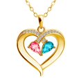 thumbnail image 1 of 2021 Two-color Water Drop Necklace With Heart(personalized), 1 of 1
