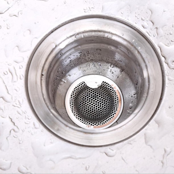 Recogedor de cabello para bañera de acero inoxidable Filtro de tapón de desecho Colador para fregadero(S) Ndcxsfigh Libre de BPA
