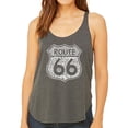 thumbnail image 1 of LA Pop Art Women's Word Art Flowy Tank Top - Route 66 - Life is a Highway, 1 of 2