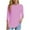 Hot Pink, variant on Sevevn Fashion Women's Casual 1/2 Sleeve Print Ladies Round Neck Tops Blouse Black XXL Family Gifts