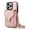 Rosegold, variant on Feishell Crossbody Wallet Case for iPhone 15 Pro Max,with Detachable Shoulder Strap,Premium PU Leather Metal Snap Zipper Pocket Credit Card Holder Kickstand Phone Case for Women Men,Rosegold