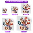thumbnail image 5 of Patriotic Yorkshire Terrier 4th of July Independence Paws Cutout Transfer Sticker Yorkie Dog Lover Gifts Transparent Decal Art Decor - 02010, 5 of 5