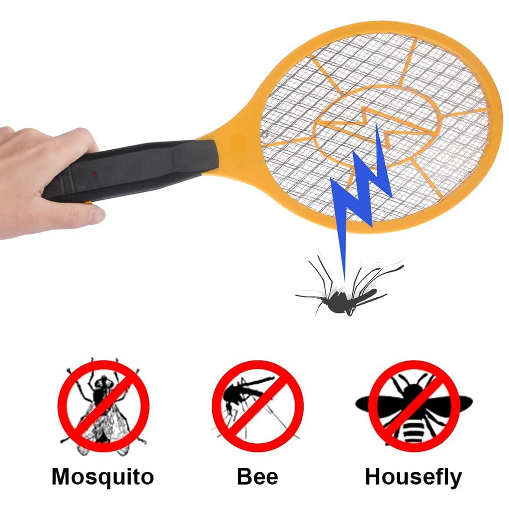 Rechargeable Electric Racket Mosquito Swatter Bug Pest Fly Zapper Killer Useful 