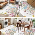 thumbnail image 5 of Area Rugs 2.7'x5', Wildflowers Carpet for Living Room Bedroom Dining Room, Farmhouse Country Dragonfly Butterfly Floral Throw Kitchen Rugs Non Slip Washable Rectangle Indoor Outdoor Rugs, 5 of 8