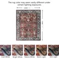 thumbnail image 2 of JV Home Area Rug Oushak Red Brown 5'3"x7'3" Washable Carpet Anti Slip, 2 of 7
