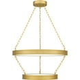thumbnail image 2 of Quoizel Ozara Integrated LED Antique Brass Pendant Light, 2 of 8
