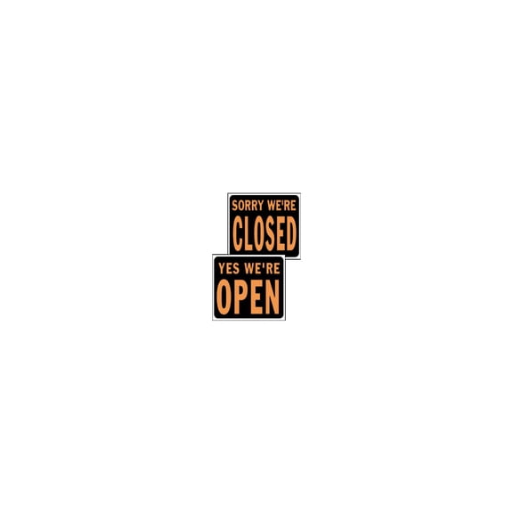 Hillman 840046 Yes We're Open / Sorry We're Closed Sign, 15 x 19-In. - Quantity 6