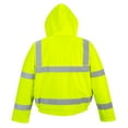 thumbnail image 2 of Portwest US463 Men's Waterproof Hi Vis Bomber Jacket - Winter Safety Jacket with Reflective Tape, Pockets and Hood Yellow, Large, 2 of 8
