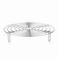 thumbnail image 5 of 20CM High-Legged 304 Stainless Steel Steamer Rack: Multi-Functional Kitchen Tool for Rice Cookers, Water-Insulated Design for Steaming Dim Sum, Dumplings, Mantou, Easy to Clean and Durable Home, 5 of 5