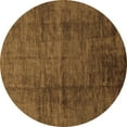 thumbnail image 1 of Ahgly Company Indoor Round Abstract Brown Modern Area Rugs, 8' Round, 1 of 4