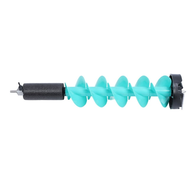 6-Inch Rotating Diameter Electric Drill-Powered Ice Fishing Auger with Heavy-Duty Nylon Construction, 2 Steel Blades, Blade Protector, Locator, and Universal Floating Adapter for Easy Ice Hole