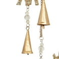 thumbnail image 5 of DecMode 39" Gold Metal Handmade Embellished Elephant Windchime with Glass Beads and Cone Bells, 5 of 8