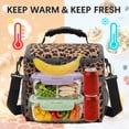 thumbnail image 2 of GYEUKHAM Double Layer Cooler Insulated Lunch Bag Adult Lunch Box Large Tote Bag for Men, Women, With Adjustable Strap,Front Pocket and Dual Large Mesh Side Pockets,BlackLeopard, 2 of 8