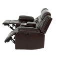 thumbnail image 4 of Leather Gel Power Loveseat With Console,Dark Brown, 4 of 8