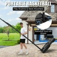 thumbnail image 2 of Garvee Basketball Hoop Goal System, 4.43 to 10 Ft Adjustable Height, 44"x28" Shatterproof Backboard, Black, 2 of 7