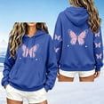 thumbnail image 2 of Hurxie Women's Graphic Hoodies Print Drawstring Long Sleeve Pocket Sweatshirt Pullover Tops, 2 of 5