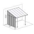 thumbnail image 5 of Palram - Canopia Feria, Olympia, Sierra 10' Patio Cover Sidewall Kit - Gray/Clear, 5 of 5