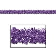 thumbnail image 2 of Beistle Club Pack of 12 Shiny Metallic Purple Foil Tinsel 6-Ply Christmas Garlands 15' - Unlit, 2 of 2