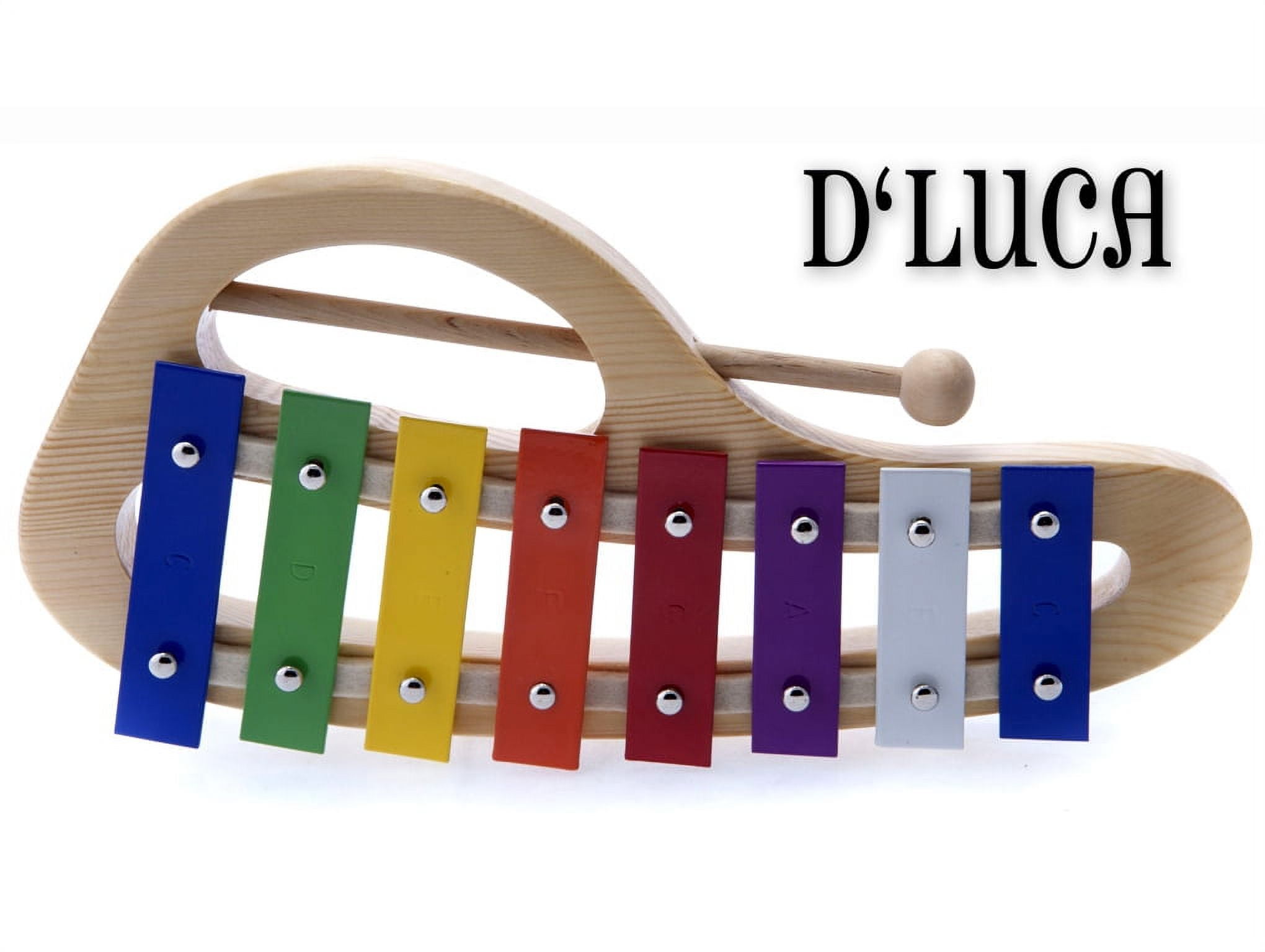 D'Luca 8 Notes Rainbow Xylophone Glockenspiels with Music Cards