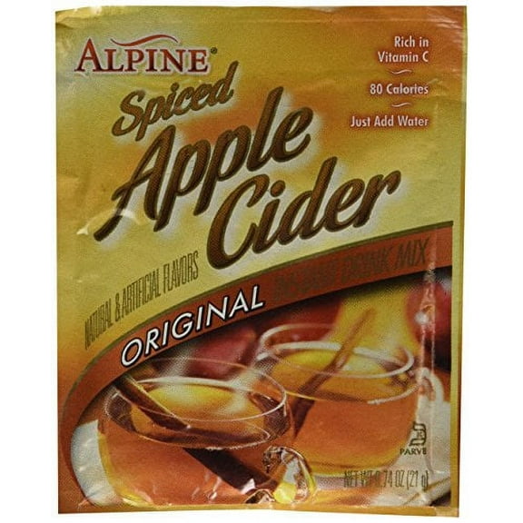 Alpine Spiced Cider Original Apple Flavor Drink Mix , 60 Packets of 0.74-Ounce