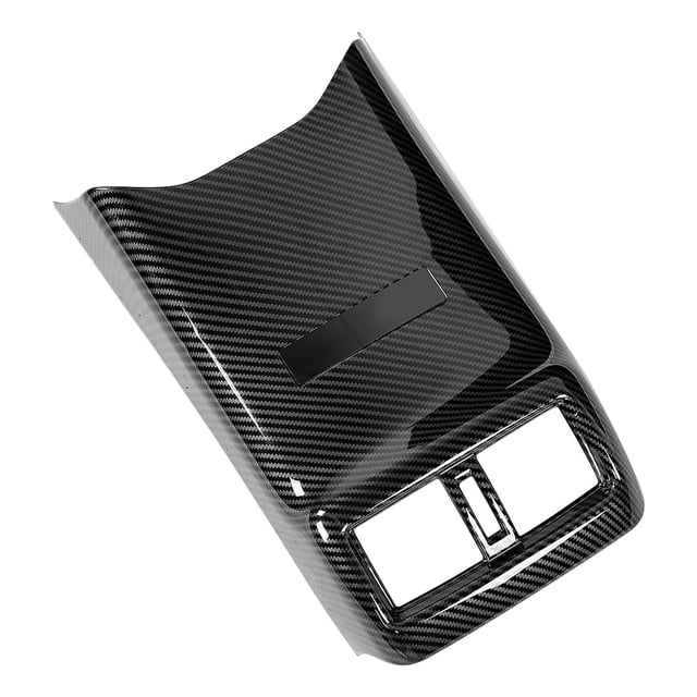 Interior del coche, textura de fibra de carbono, pegatina de salida de aire trasera, embellecedor de ventilación de aire, logra más