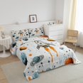 thumbnail image 3 of Rocket Comforter Sets Twin Size,Watercolor Planets Bedding Set for Adults,Cartoon Rocket Bed Set,Doodle Starry Sky Galaxy Down Comforter, 3 of 7