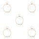 thumbnail image 3 of Jumpingount Tobillera de aleación Tobilleras para niñas en forma de rosa Joyas para niñas para decoración Dorada dorado 5Conjunto, 3 of 6