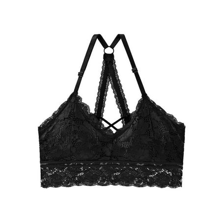 

Spdoo Lace Bralettes for Women Bralette Padded Lace Bandeau Bra