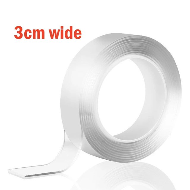 Cinta adhesiva de doble cara superfuerte, lavable, reutilizable, impermeable, transparente, suministros para cocina y baño